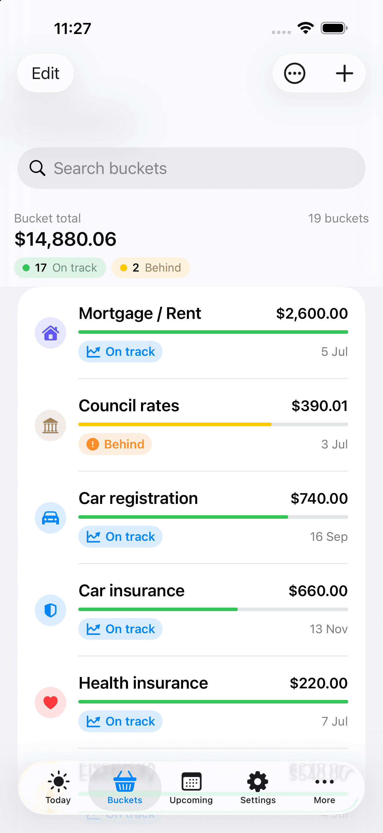 Payday Buckets: Give every bill and goal a proper home
