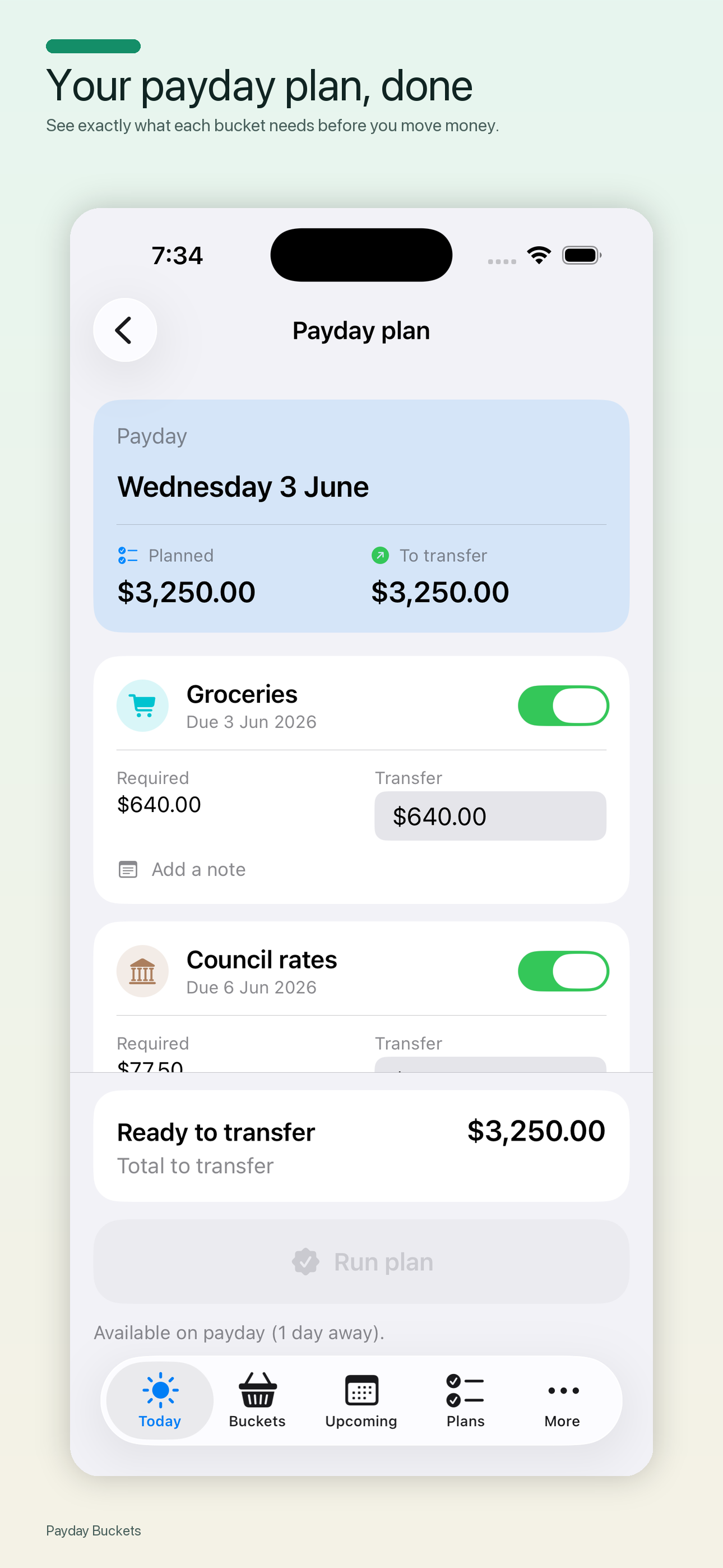 Payday Buckets screenshot